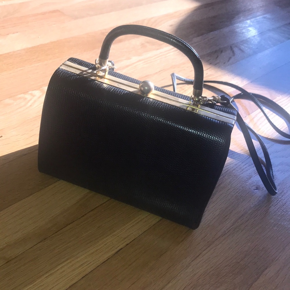 Italian Exotic Leather Designer box bag long strap